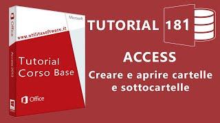 Access:  Creare cartelle e sottocartelle con dati maschera  - Tutorial 181