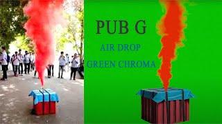 Pubg mobile Air Drop  with Red smoke fog Green Screen