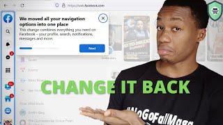 How To Change New Facebook Navigation Bar from Left to Top (Pt1)