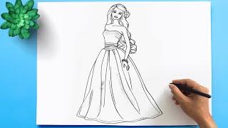 Barbie Doll Drawing Tutorial for Beginners #Barbie