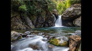 Relaxing Music with waterfalls 4k ˑ breathtaking Waterfalls in forest 4K.