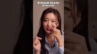 Vietnam Snacks Review Reaction Video _ Dried Litchi #shorts