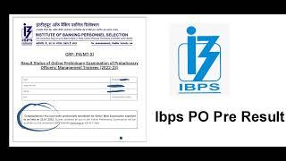 IBPS PO PRE Result OUT.| @bankorium