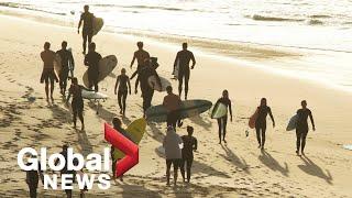 Coronavirus outbreak: Sydney's Bondi Beach reopens after lockdown restrictions ease