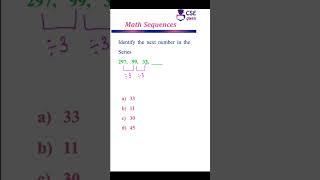 Identify the next no. In the sequence #20 #cseguru #mathsequences #mathstricks #tipsandtricks #maths