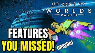 FEATURES YOU MISSED From The HUGE No Mans Sky WORLDS PART 2 Update!!