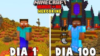 Eu sobrevivi 100 DIAS como HEROBRINE no HARDCORE Minecraft - HEROBRINE O FILME