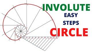 HOW TO DRAW THE INVOLUTE OF CIRCLE IN ENGINEERING DRAWING