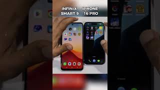 Infinix Smart 9 vs iPhone 16 Pro - SpeedTest #smartphone #iphone #infinity