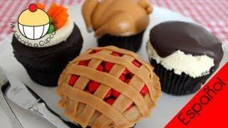 Cupcakes para un Festín de Pavo (Parte 2) Cena de Acción de Gracias con Pollo - MiAdiccionaCupcakes