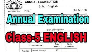 KV Question Papers / Class-5 English/ previous year Annual Exam/ For kendriya vidyalaya students /