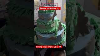 Moving  Train Jungle Theme Cake | Cake for Boys #ytviral