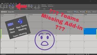 How to fix the Microsoft Teams missing Add-In on Outlook