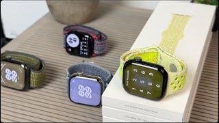 New FALL 2024 NIKE SPORT LOOPS & SPORT BAND(Volt Splash, blue/red, grey & green) for Apple Watch