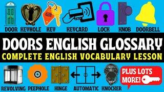 Doors English Glossary | Learn English | Types of Doors | Vocabulary | Nouns | Verbs | Examples