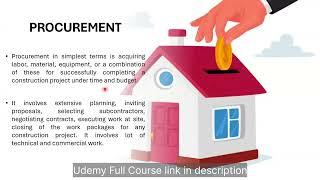 Meaning of Procurement in Construction with Examples | Udemy Course |