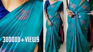 Silk Saree draping / beautiful/try this perfect look /drape your saree /perfect shape/tutorial