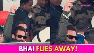 Salman Khan Flies Out Of City In Style On Birthday Evening, Exudes Casual Glam In Black Jacket|WATCH