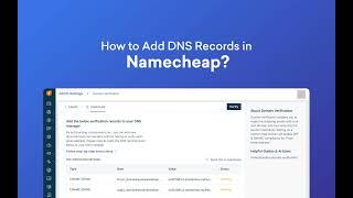 How to add DNS record in Namecheap?