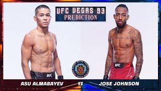 Asu Almabayev vs Jose Johnson Prediction | #UFCVegas93 | Bloody Water Podcast