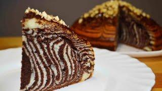 ПИРОГ "ЗЕБРА" или Как Приготовить Пирог (Кекс) Зебра! Cake Zebra