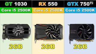 GT 1030 vs RX 550 vs GTX 750Ti Benchmarks in 2020's Games