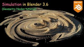 Simulation in Blender 3.6 (Geometry nodes tutorial)
