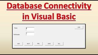 Database Connectivity in Visual Basic.