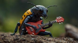 Tiger Beetle, Blister Beetle, & Grasshopper Rock an Epic Bug Muzak Ballad "Slave for You"!