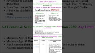 AAI Non Executives Junior Assistant and Senior Assistant Recruitment 2025 Apply Online for 224 Post