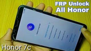 Honor 7c Frp Bypass 2021 Without Pc Honor Google Lock Remove No Talkback No Code