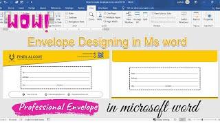 How to Design a professional Envelope in Ms. word 2019 | making Envelope in Ms. word | Free envelope