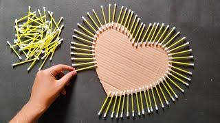 Unique Wall Hanging Craft Idea | Best Out Of Waste Cardboard and Earbuds | Home Decoration Ideas