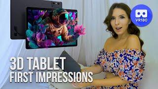 Models watch 3D without VR Glasses. First impressions of Lume Pad 2 tablet in VR180 3D format.