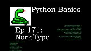 Python Basics NoneType