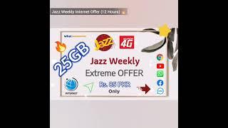 Jazz Weekly Internet Extreme Offer Rs. 85 PKR  | What Information