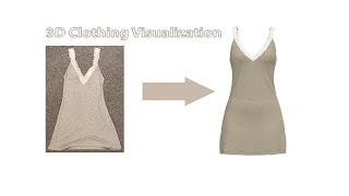 Sleeveless Lace Nighty 3d Visualisation Process timelapse  | clo3d  |  Marvelous designer