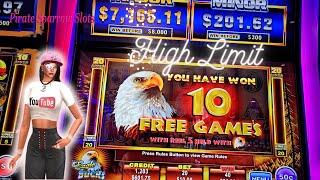 HIGH LIMIT Slot  Eagle Bucks by Ainsworth HIGH STAKES Room at Lakecrest Casino And Hotel