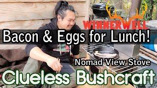 Bacon Eggs! Winnerwell Nomad View Woodstove  and Bushcraft Spain Gear