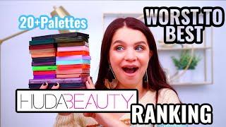 RANKING ALL OF MY HUDA BEAUTY PALETTES WORST TO BEST