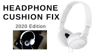 How to fix Headphones cushion using cloth and rubber band [Reusing old cushion]