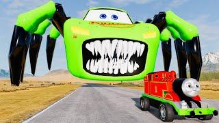 Lightning McQueen Head Eater VS Red Thomas The Tank Engine Escape From The Eater Beamng Drive #27