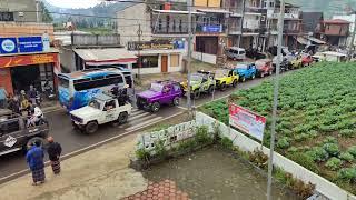 Kekompakan Komunitas Jeep dalam kirab santri TPQ Qur'anul Hidayah, Dieng Kulon, Batur Banjarnegara