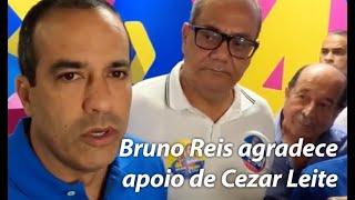 Bruno Reis agradece apoio de Cezar Leite