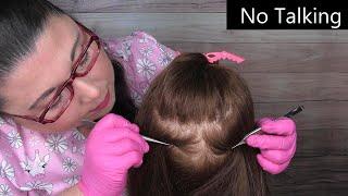 ASMR Scalp Check with Tweezers (NO TALKING) Medical Roleplay