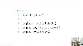 Text to Speech in Python 3 - Using PyCharm and pyttsx3