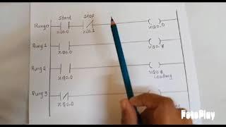 Conveyor belt control system using ladder logic