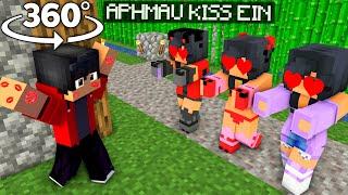  APHMAU Kiss AARON (APHMAU ROMANCE) - Minecraft 360° !