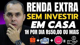 Renda Extra Sem Investimento:1h por dia usando a Shopee dá para ganhar +R$50,00 fazendo todos os dia