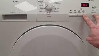 Aeg lavaterm  protex condenser dryer model number t65270ac putting into test mode and reading error
